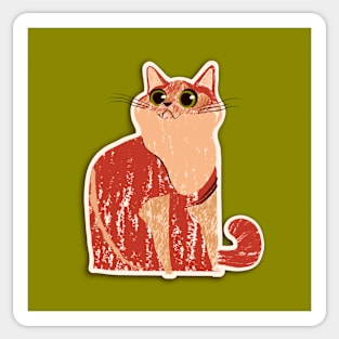 cute autumn cat Sticker